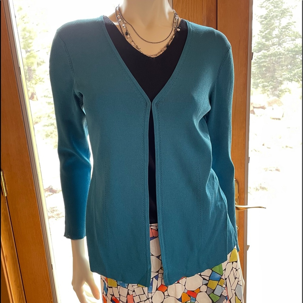 Turquoise Cardigan by Valarie Stevens